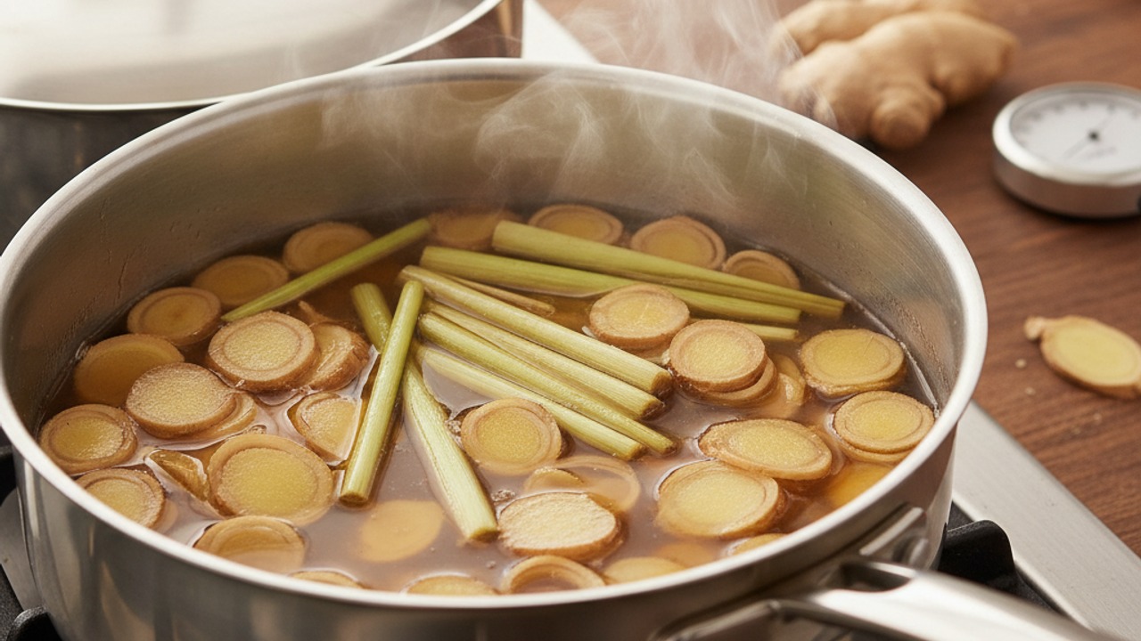 Infuse with ginger, lemongrass and lime