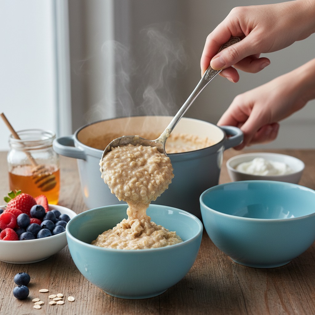 Portion the oats
