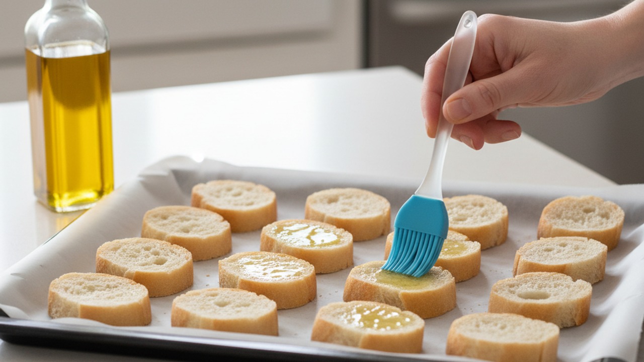 Toast bread and serve
