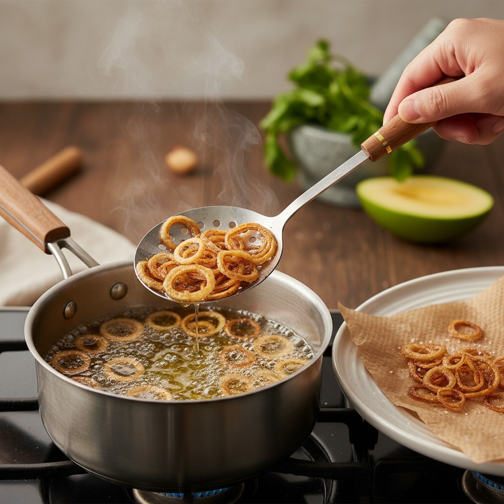 Make crispy shallots