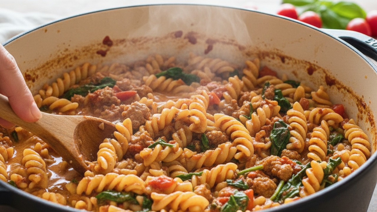 Simmer until pasta is tender
