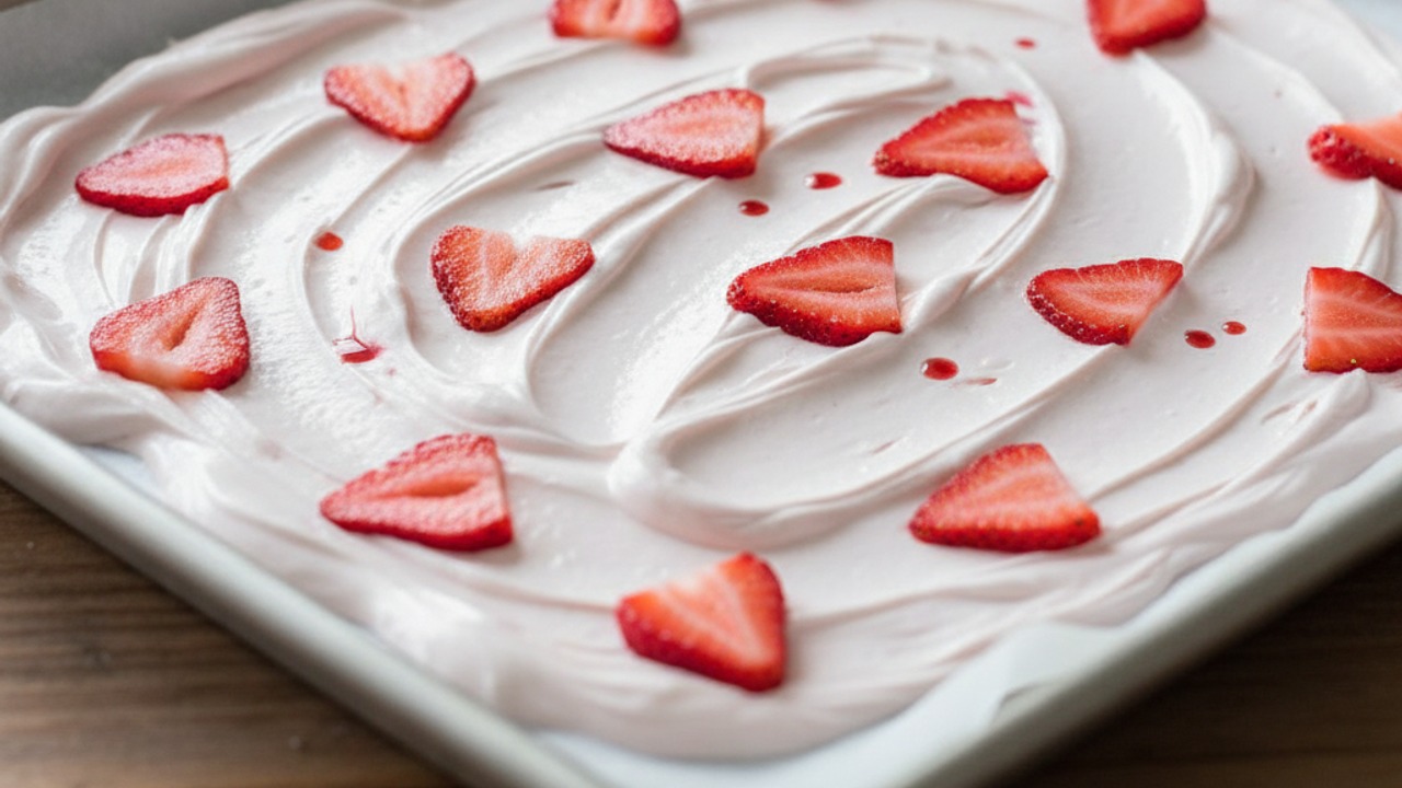 Spread and add strawberries