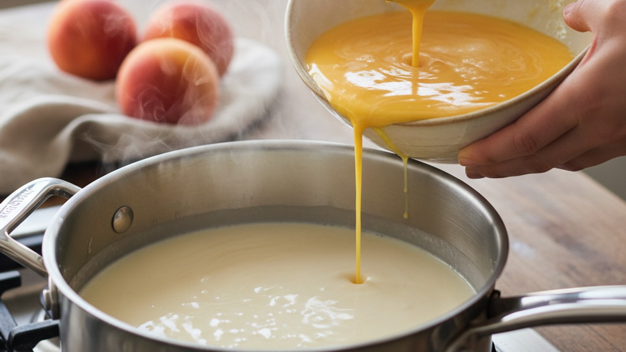 Cook the custard base