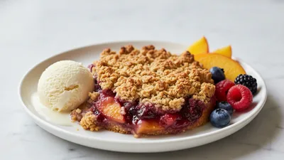 Berry Peach Crisp