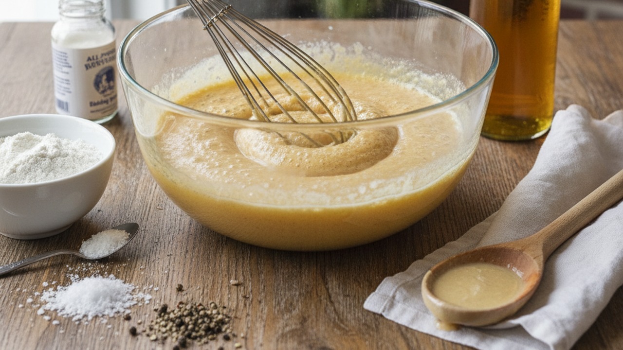 Make the beer batter