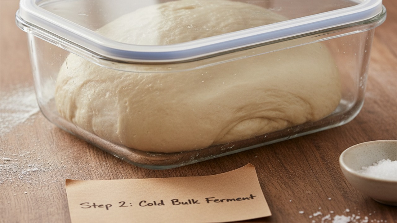 Cold bulk ferment for flavor