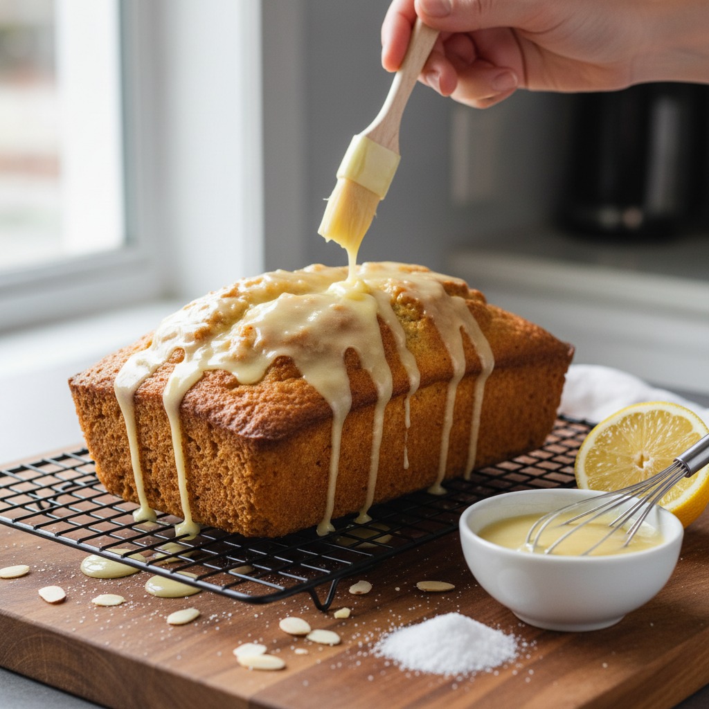 Make a quick lemon glaze and cool