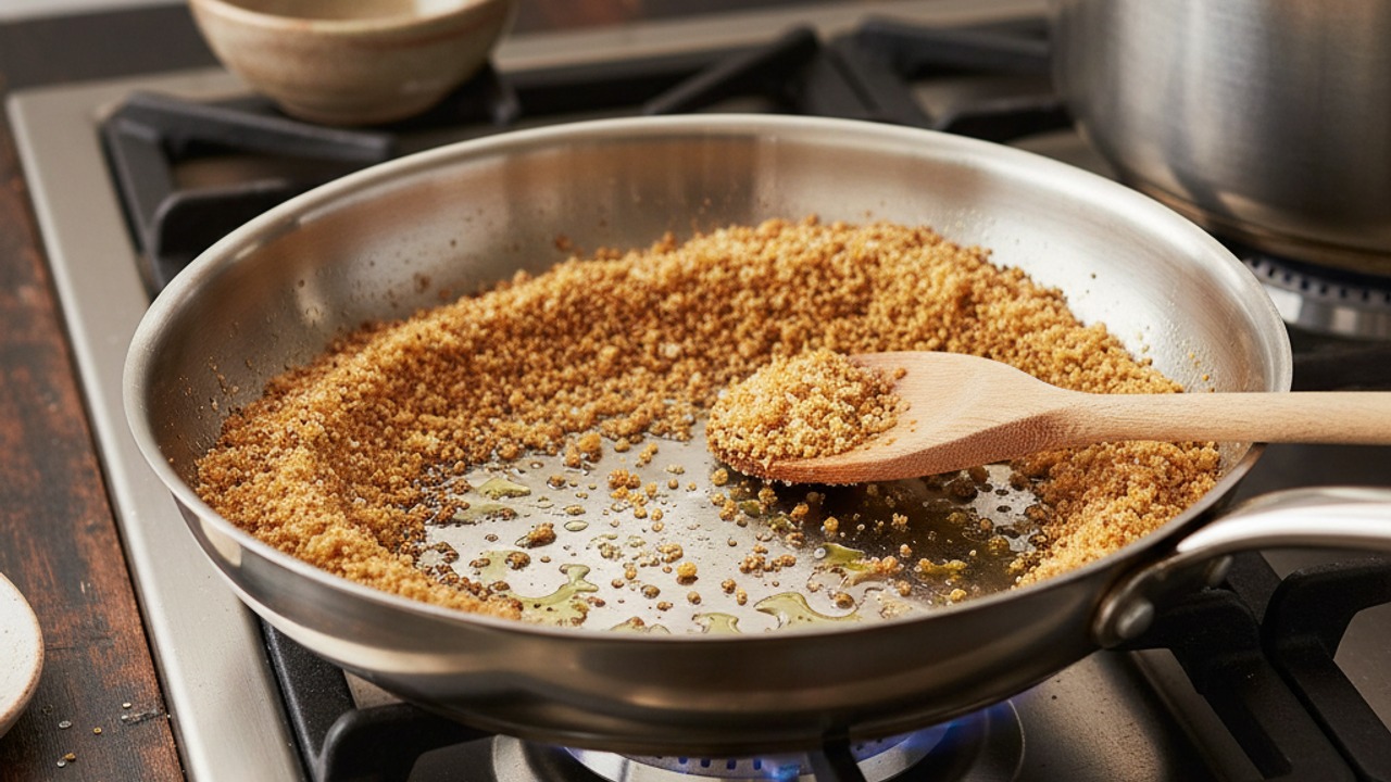 Toast the breadcrumbs