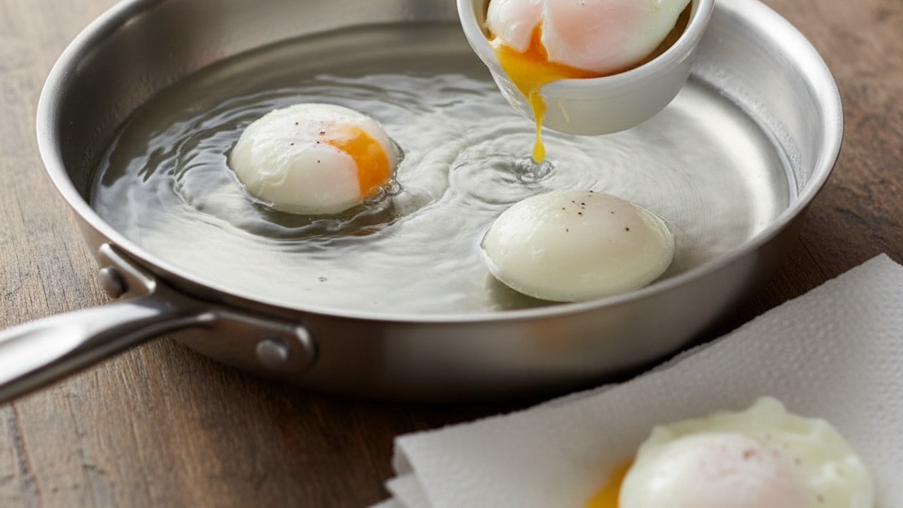 Poach the eggs