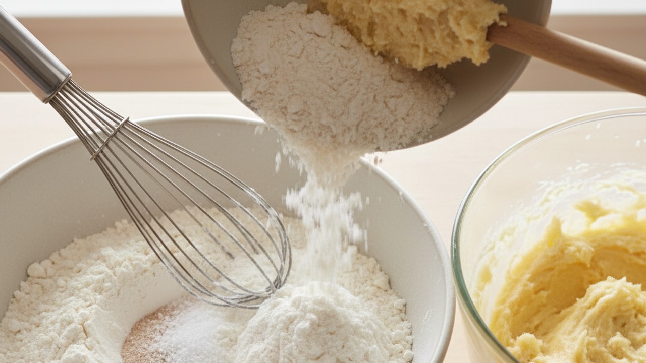 Mix dry ingredients and combine