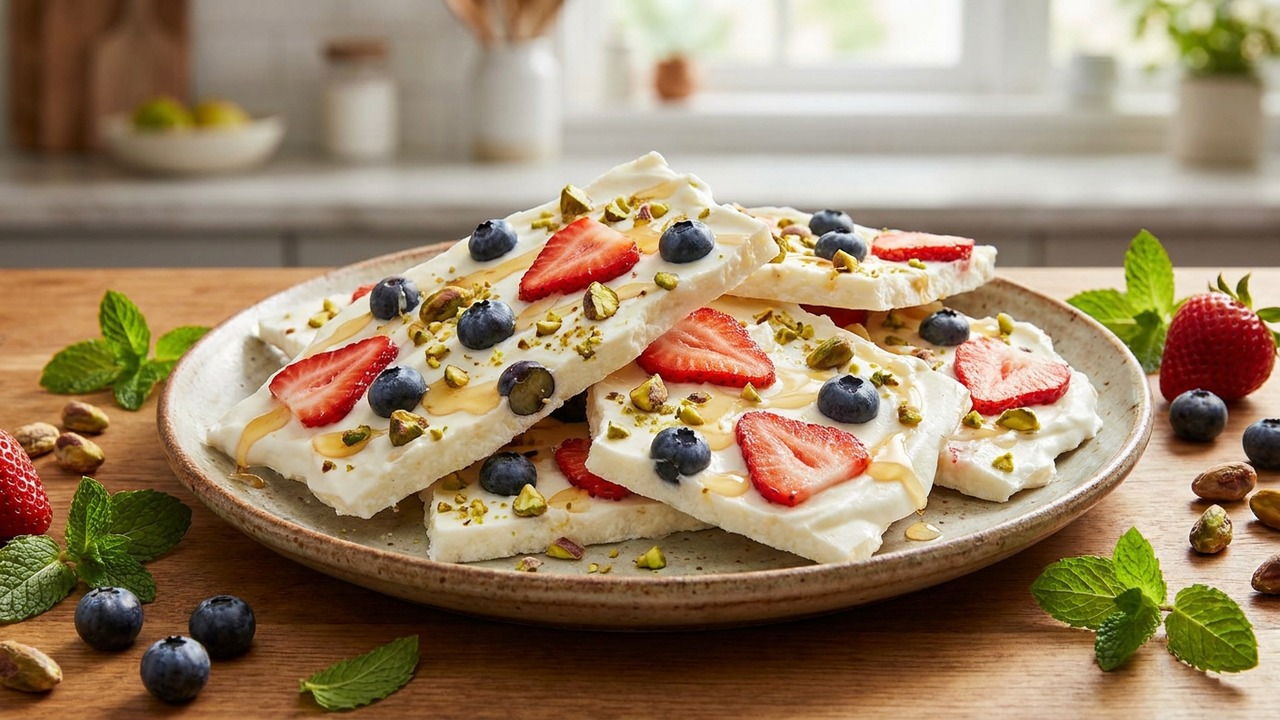 Strawberry Yogurt Bark