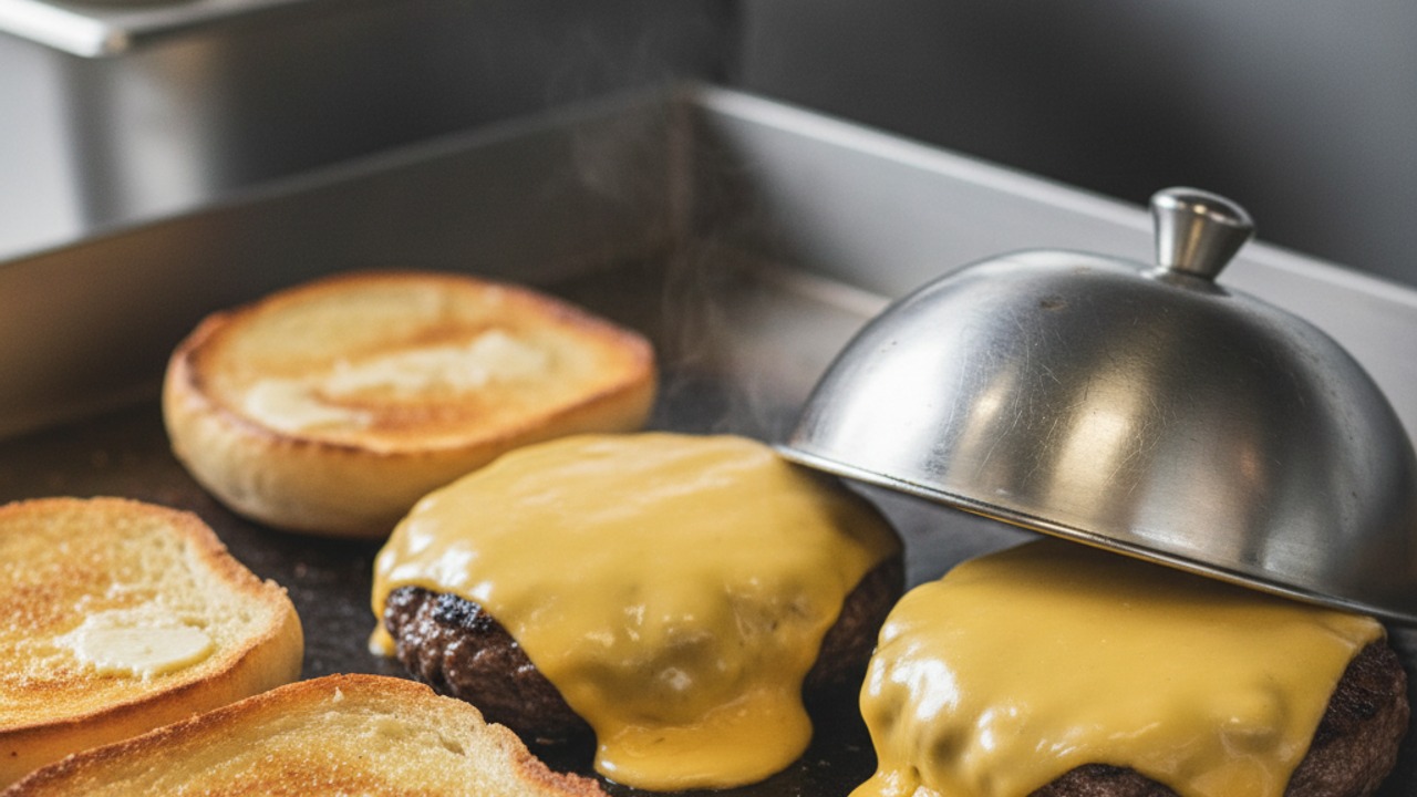Add cheese, toast buns and melt