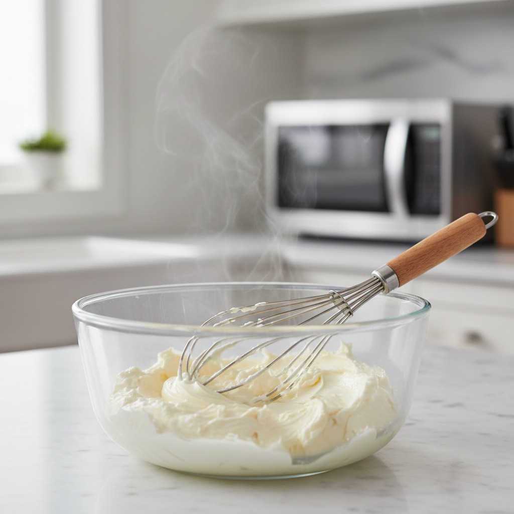 Warm the cream cheese