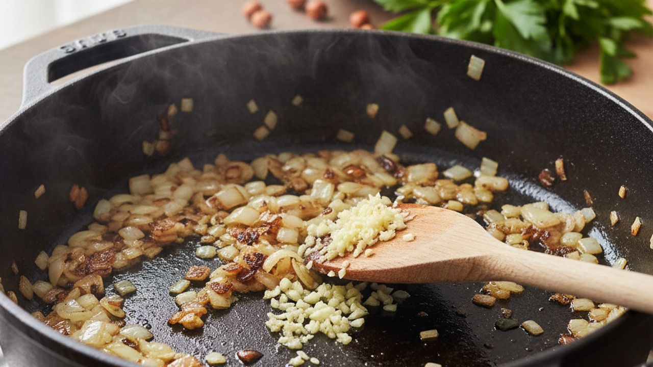 Sauté the aromatics