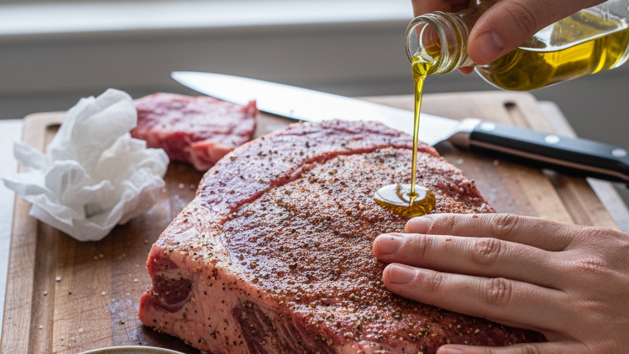 Trim, dry and apply the rub