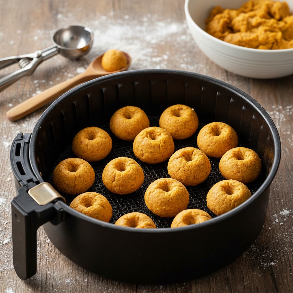 Portion and air-fry donut holes