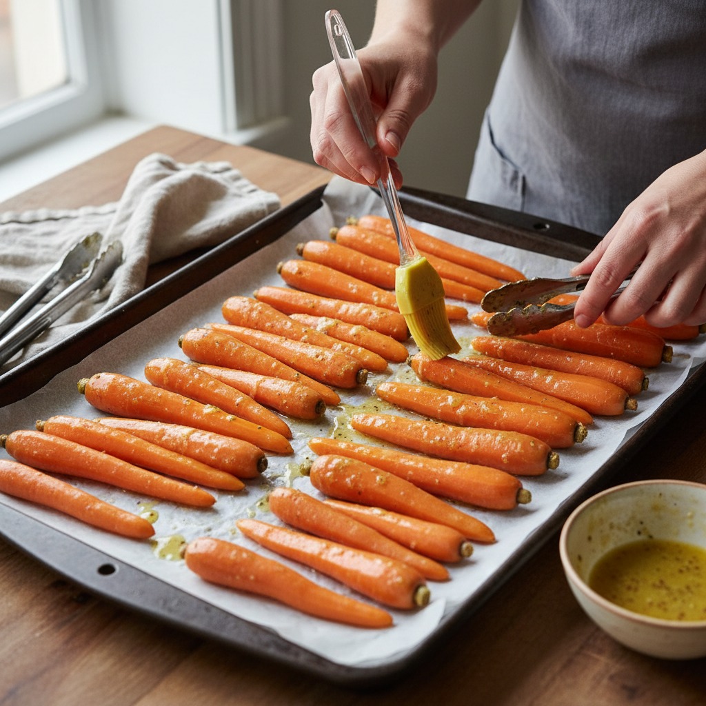Toss carrots with oil, garlic, and seasoning