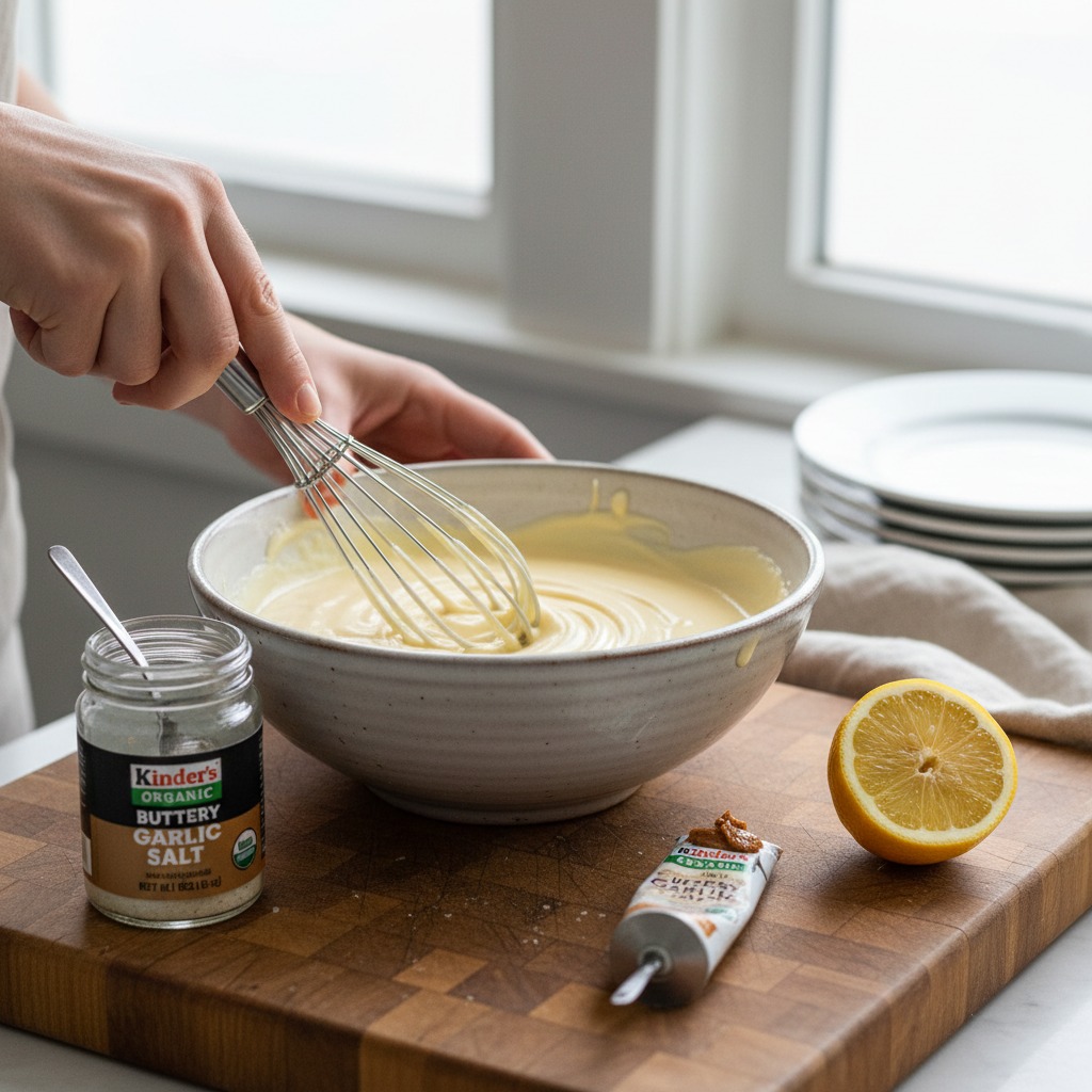 Whisk the Caesar-style dressing