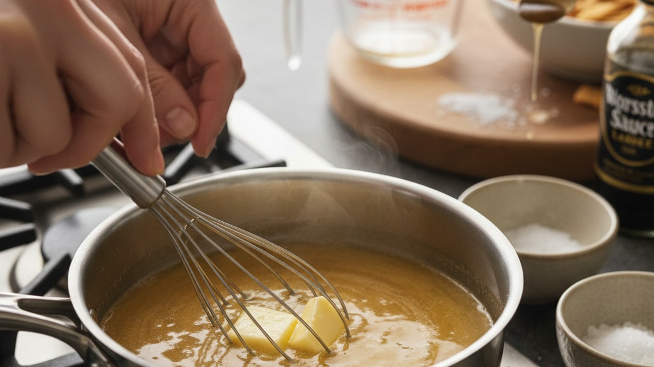 Make the beer-butter seasoning