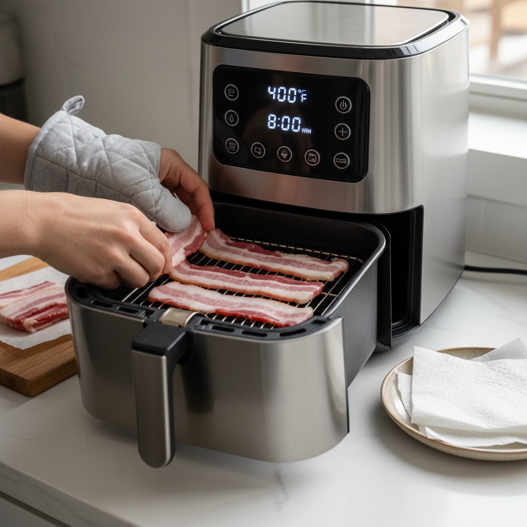 Air-fry the bacon