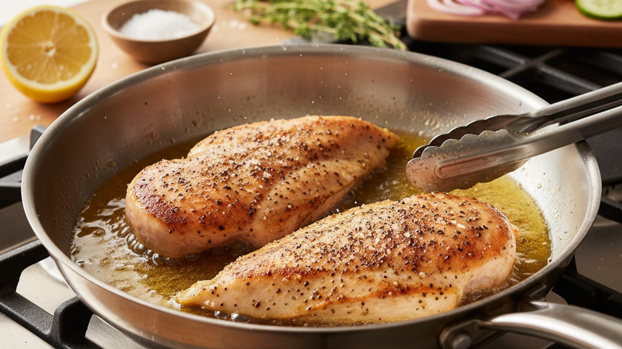 Sear the chicken