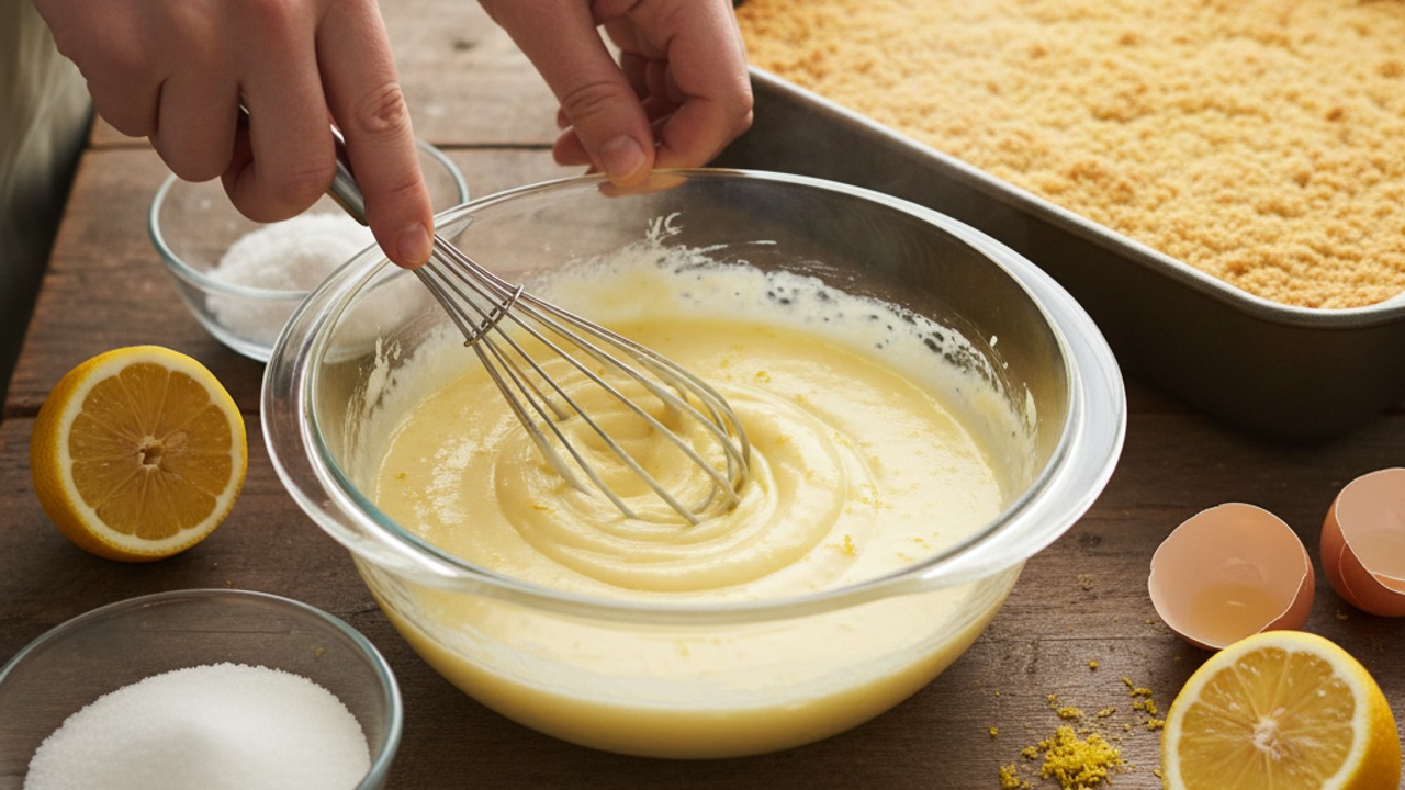 Whisk the lemon filling