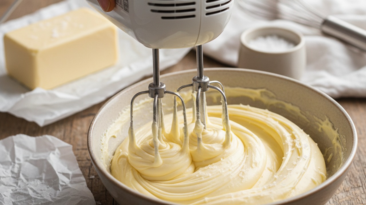 Soften and whip the butter