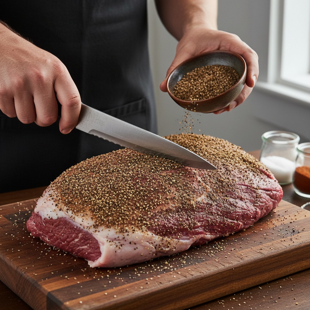 Trim and apply the rub