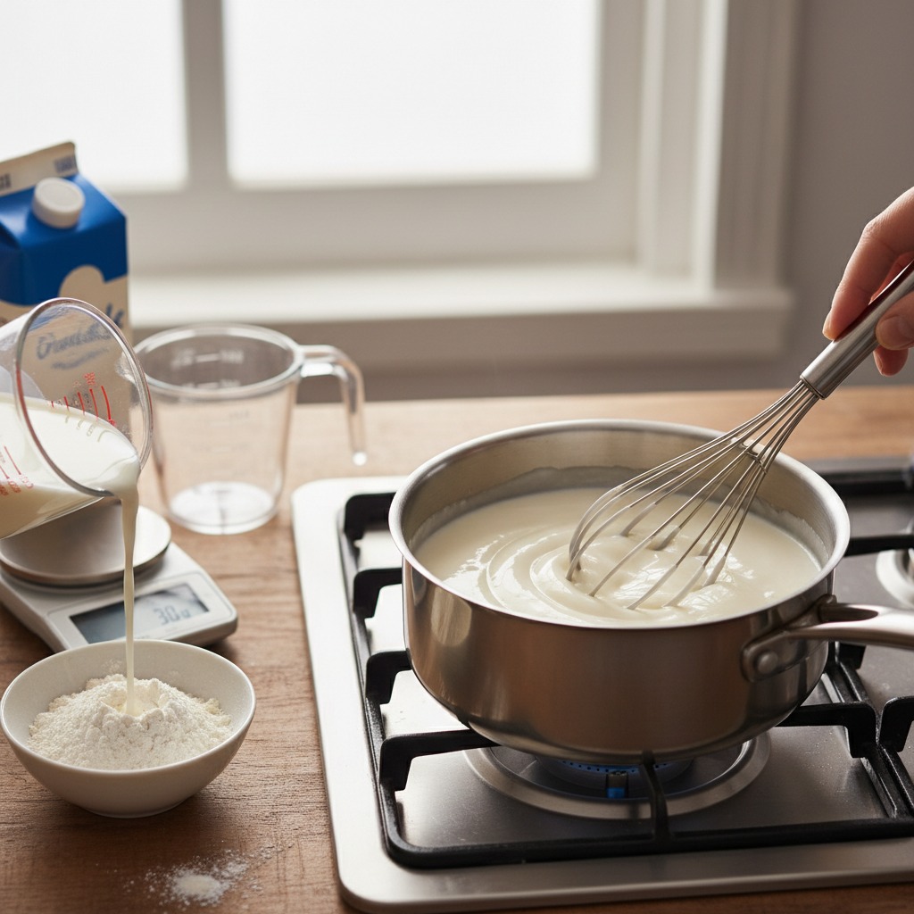 Make the tangzhong (milk roux)