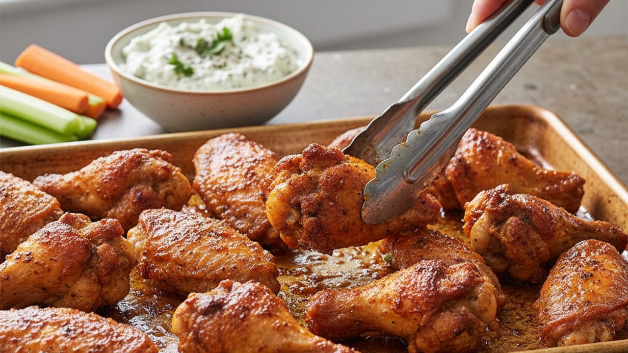 Increase heat and crisp the wings