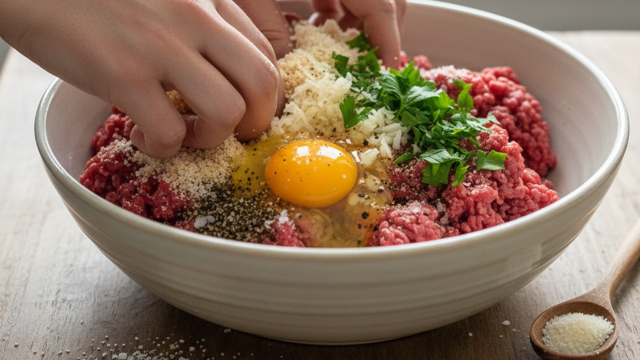 Make the meatball mixture