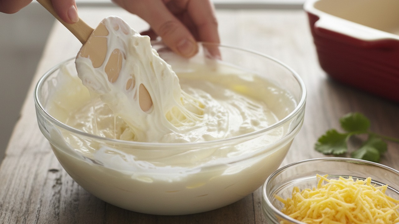 Prepare the creamy cheese layer