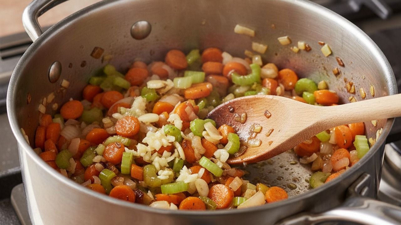 Sauté the aromatics