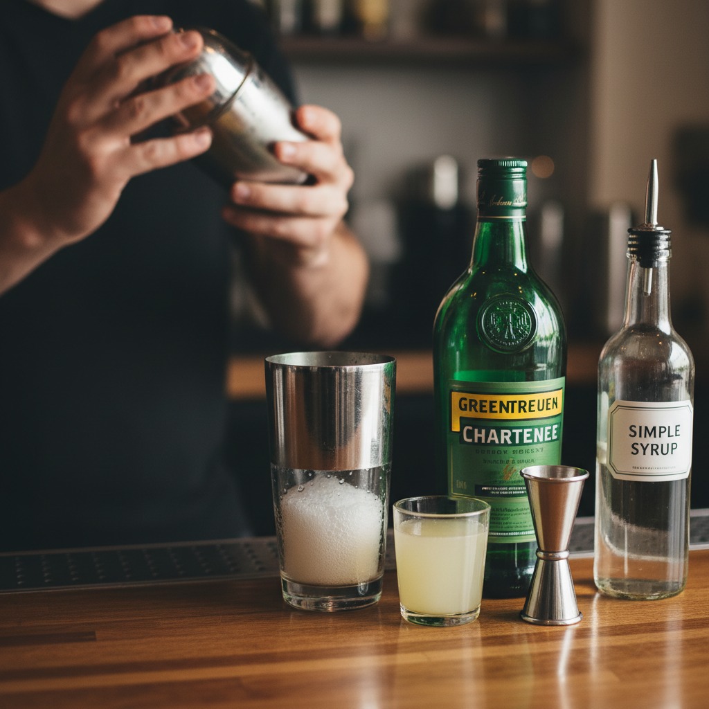 Combine base ingredients and dry shake