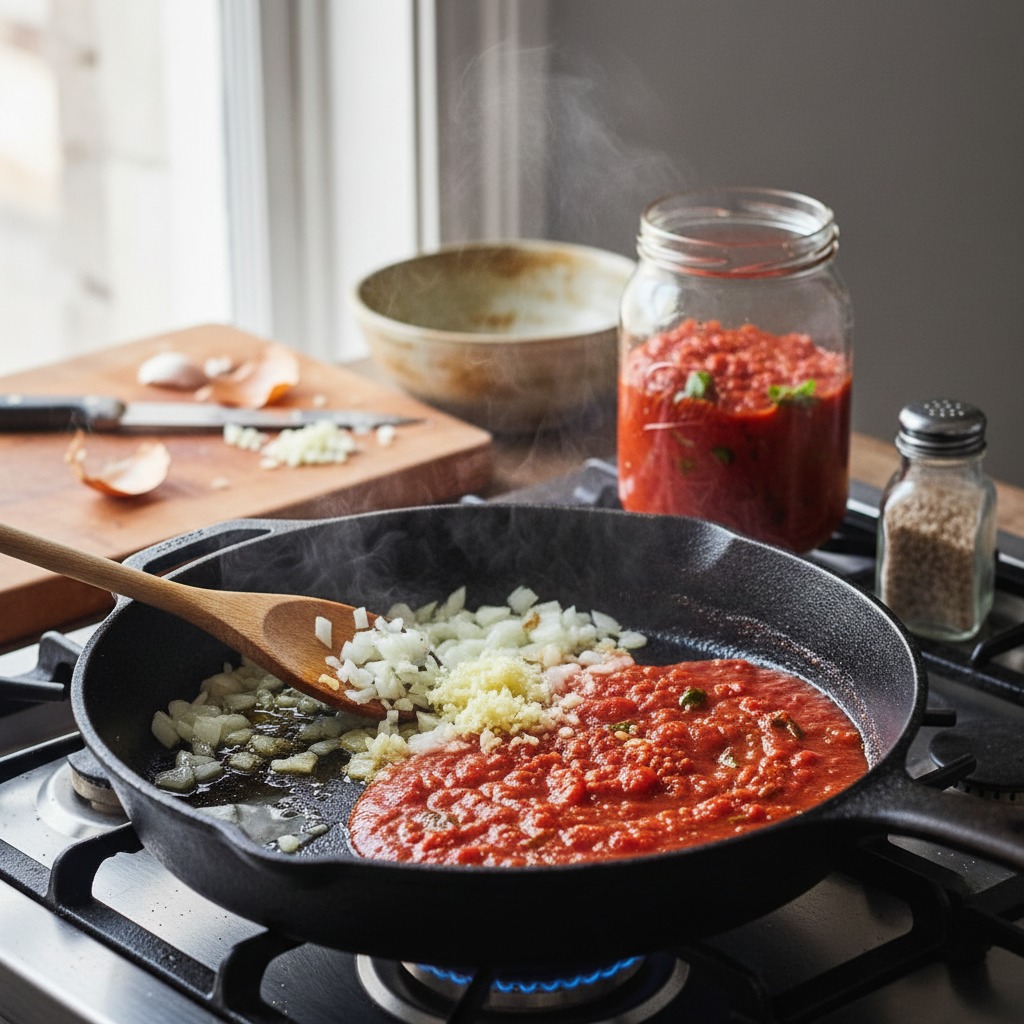 Make the tomato sauce