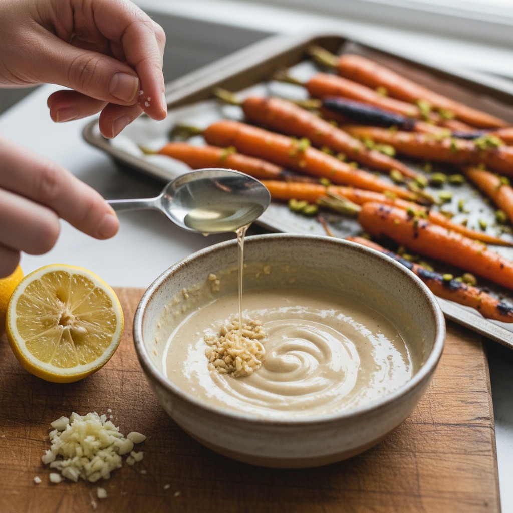 Whisk the tahini drizzle