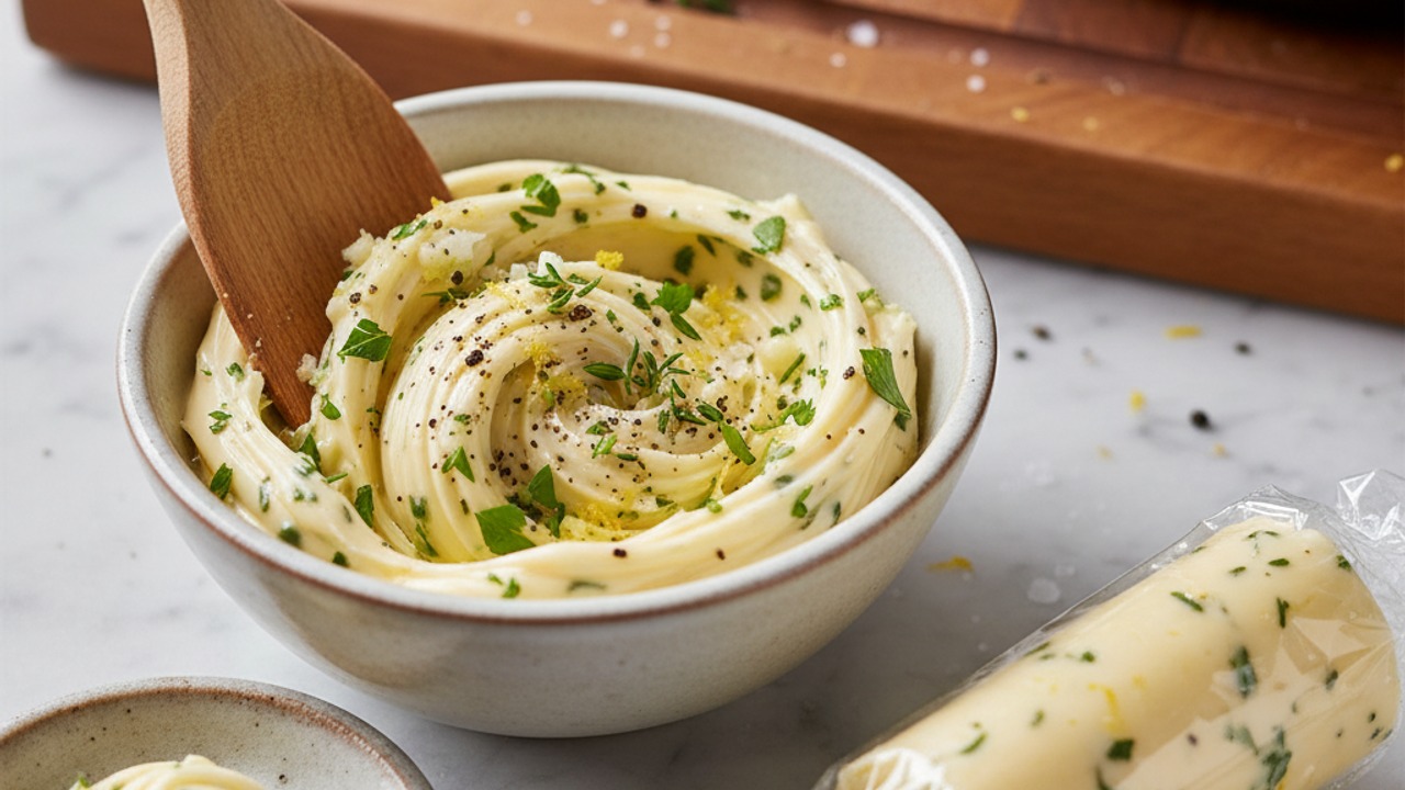 Make the garlic herb butter