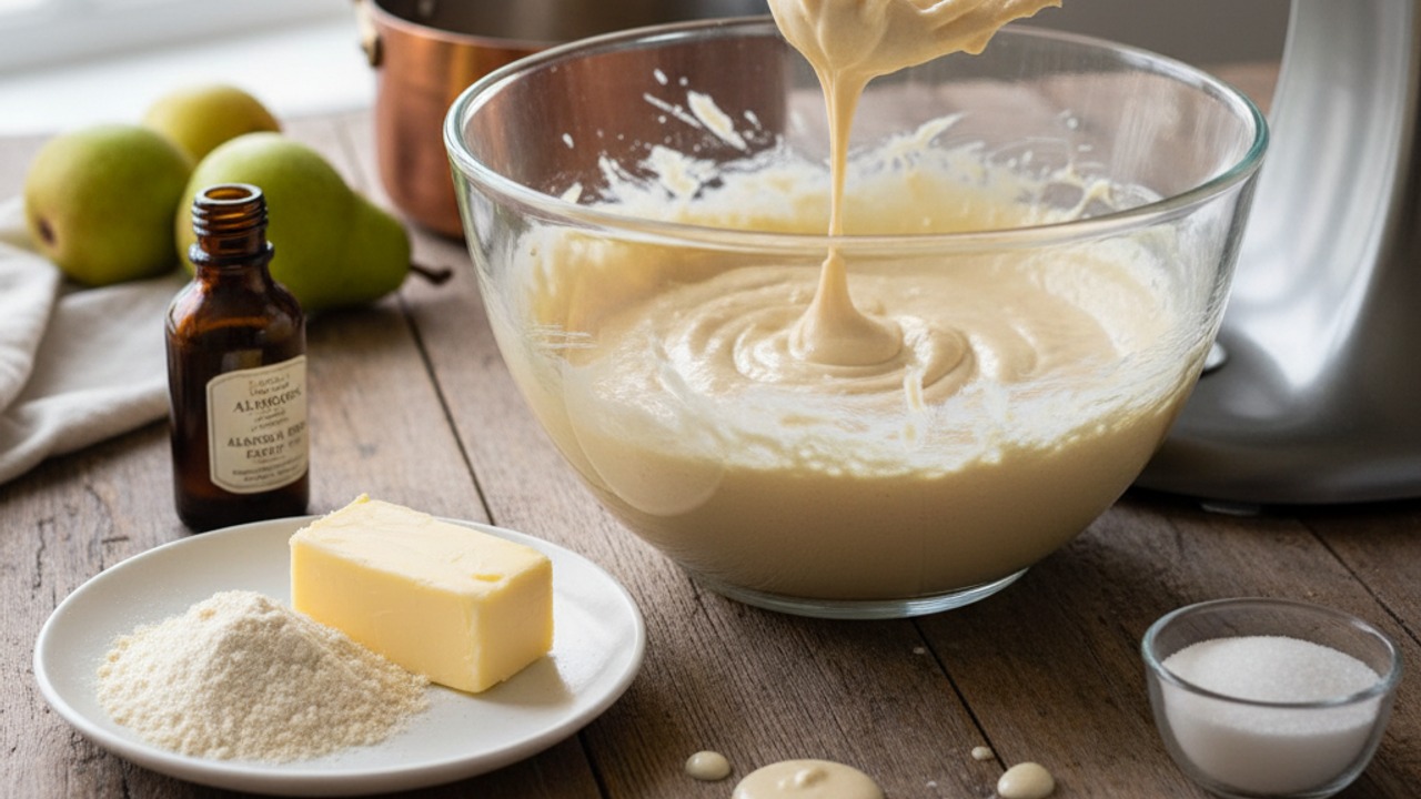 Prepare the almond frangipane