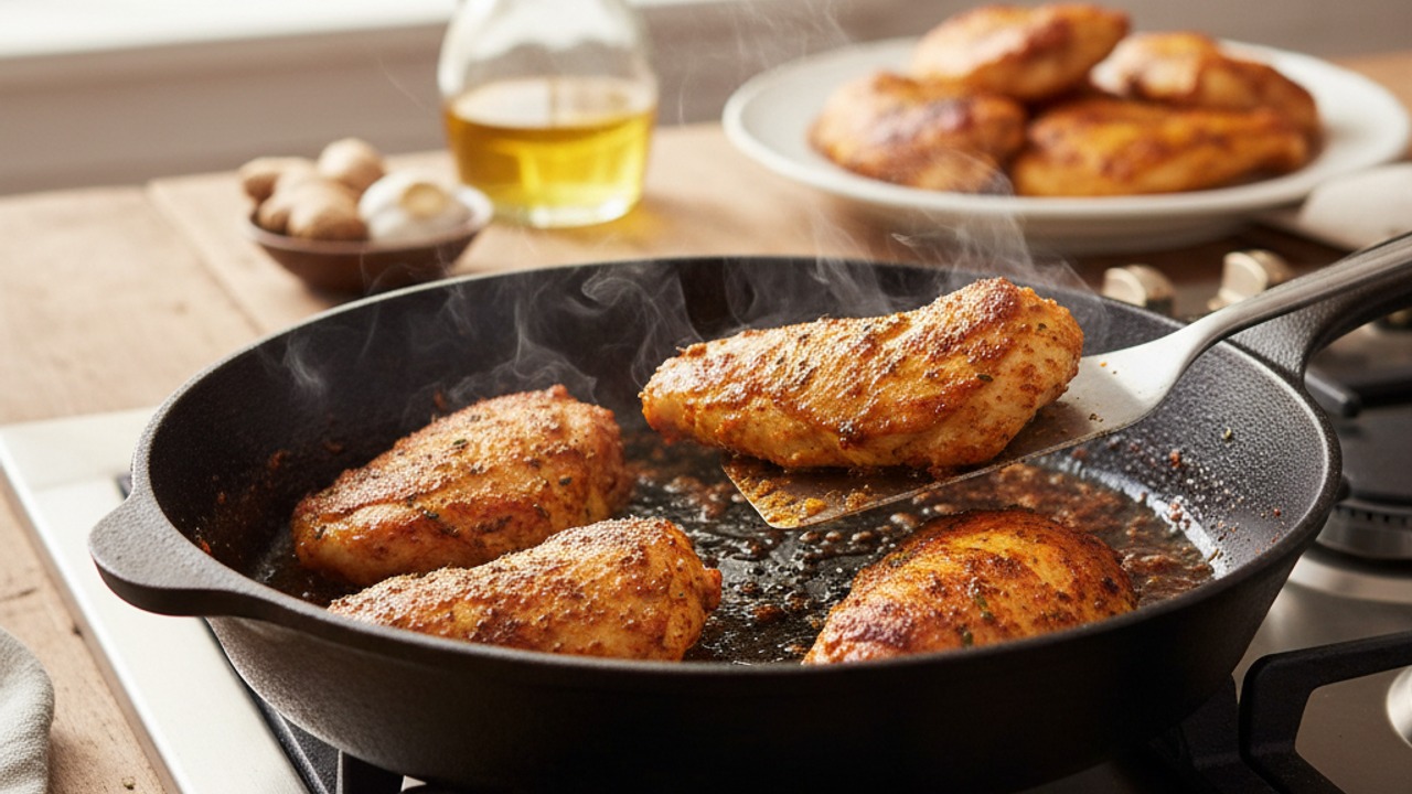 Sear the chicken