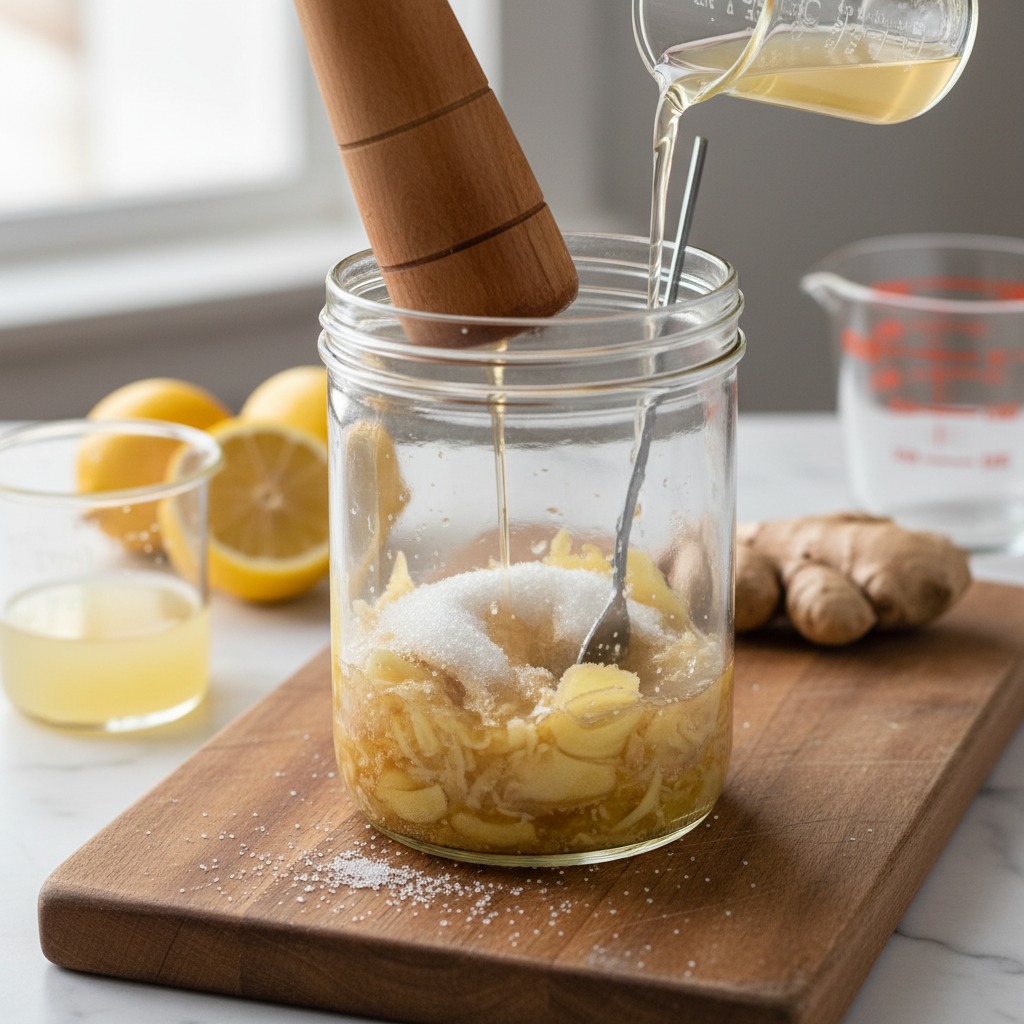 Combine and macerate the shrub