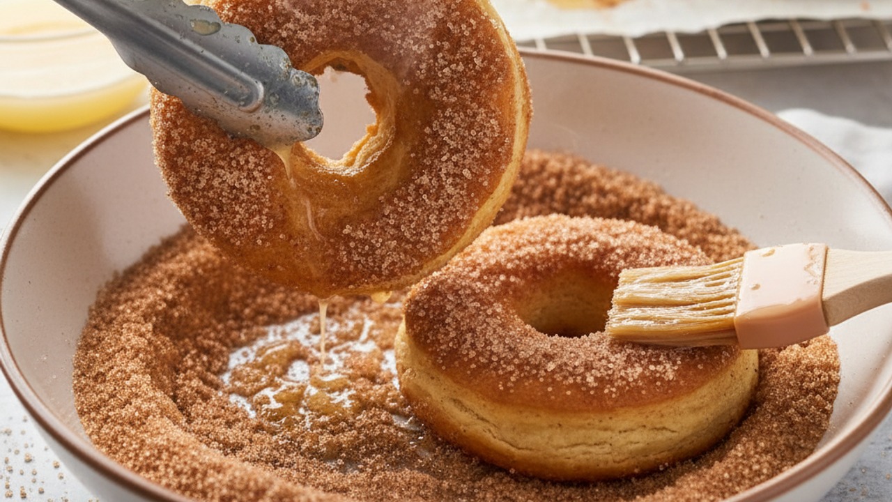 Butter and coat with cinnamon-sugar