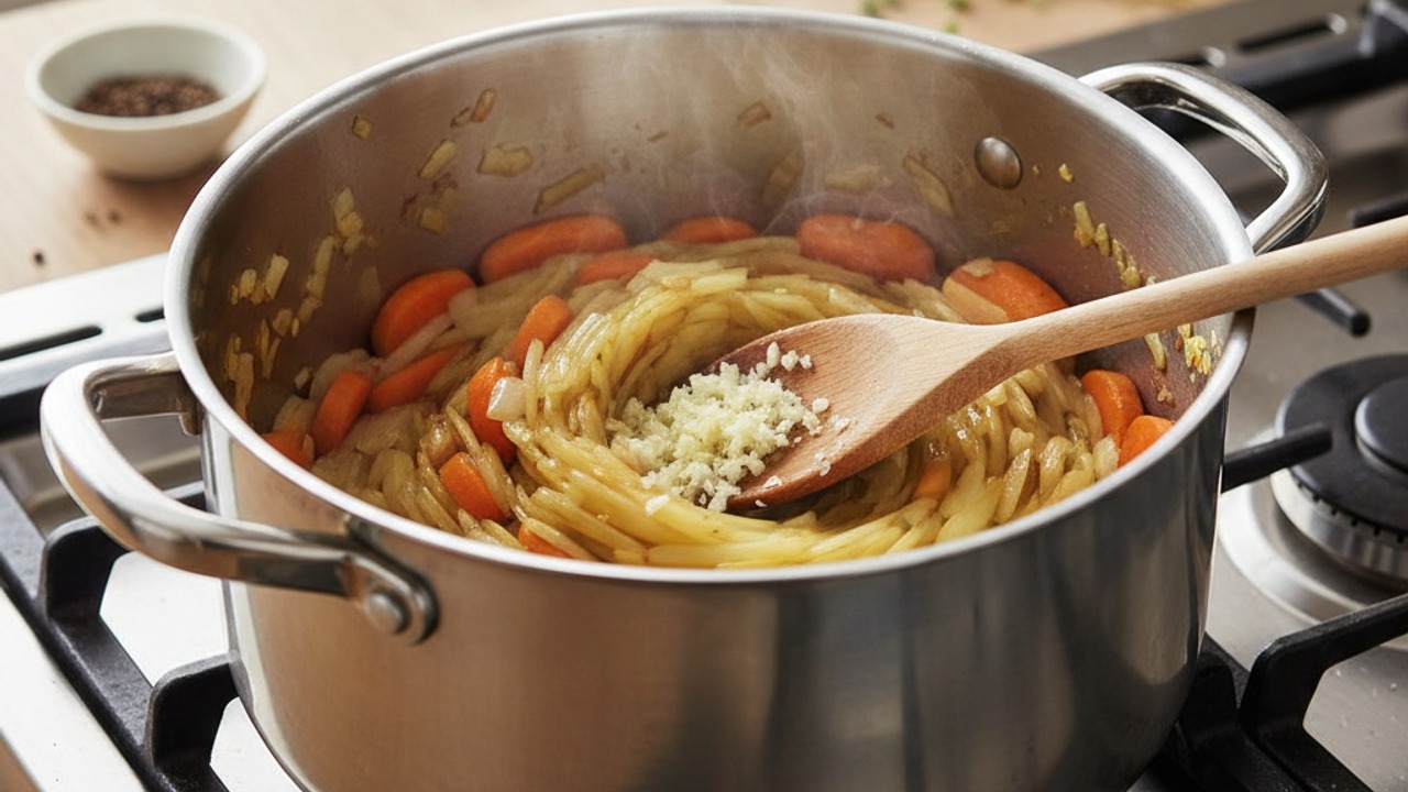 Sauté the aromatics