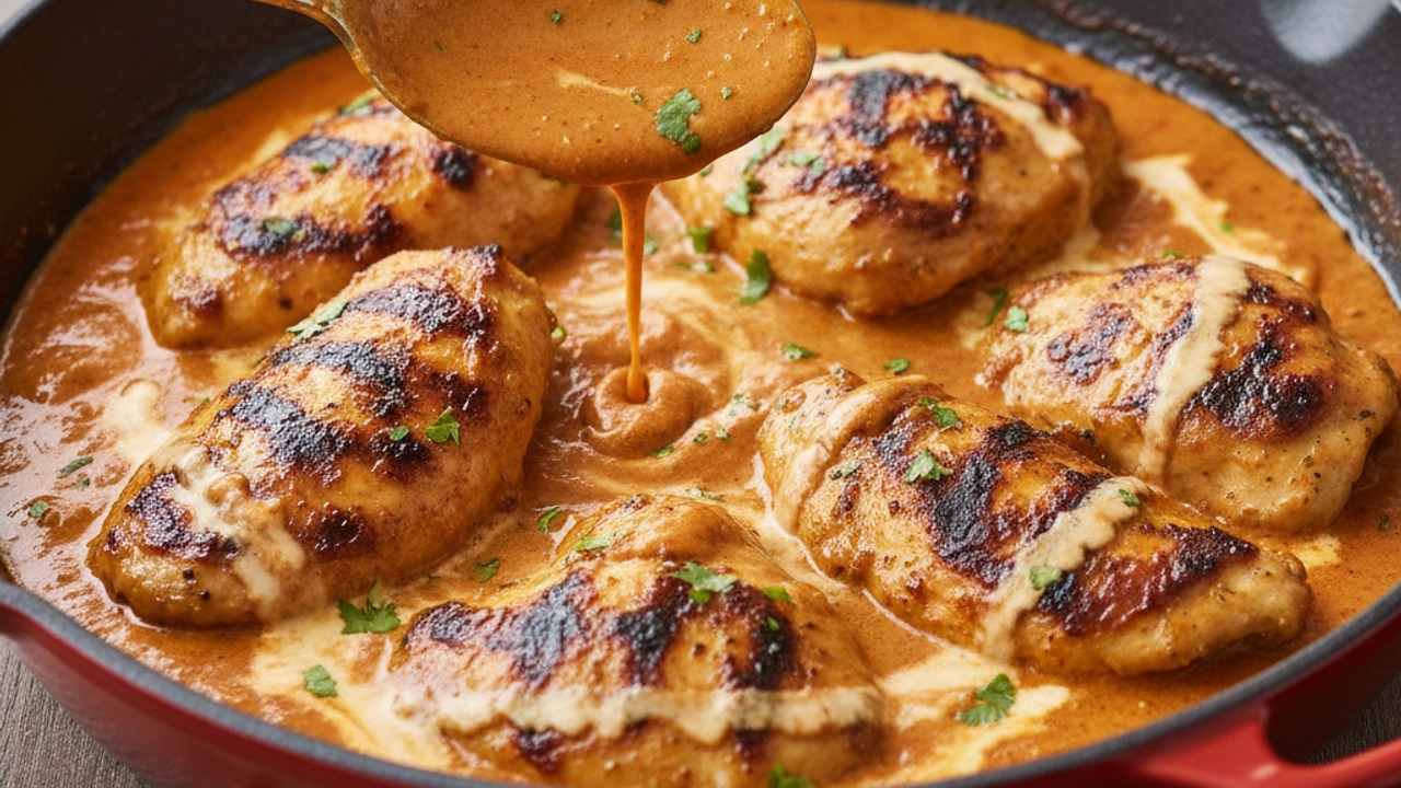 Finish chicken in the sauce
