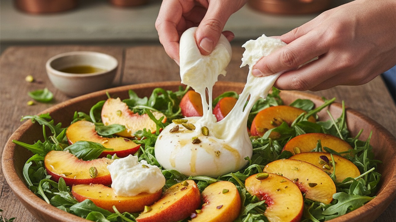 Assemble with burrata