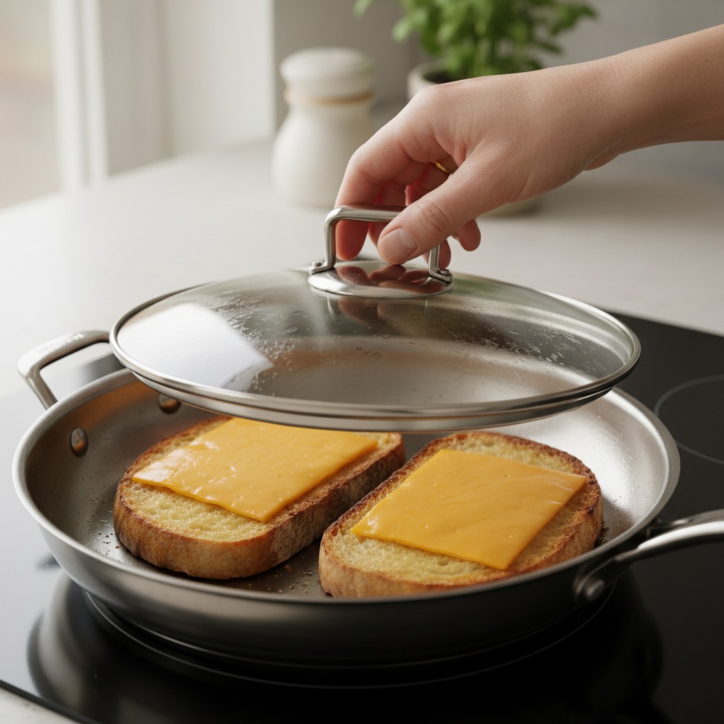Toast the bread and melt the cheese