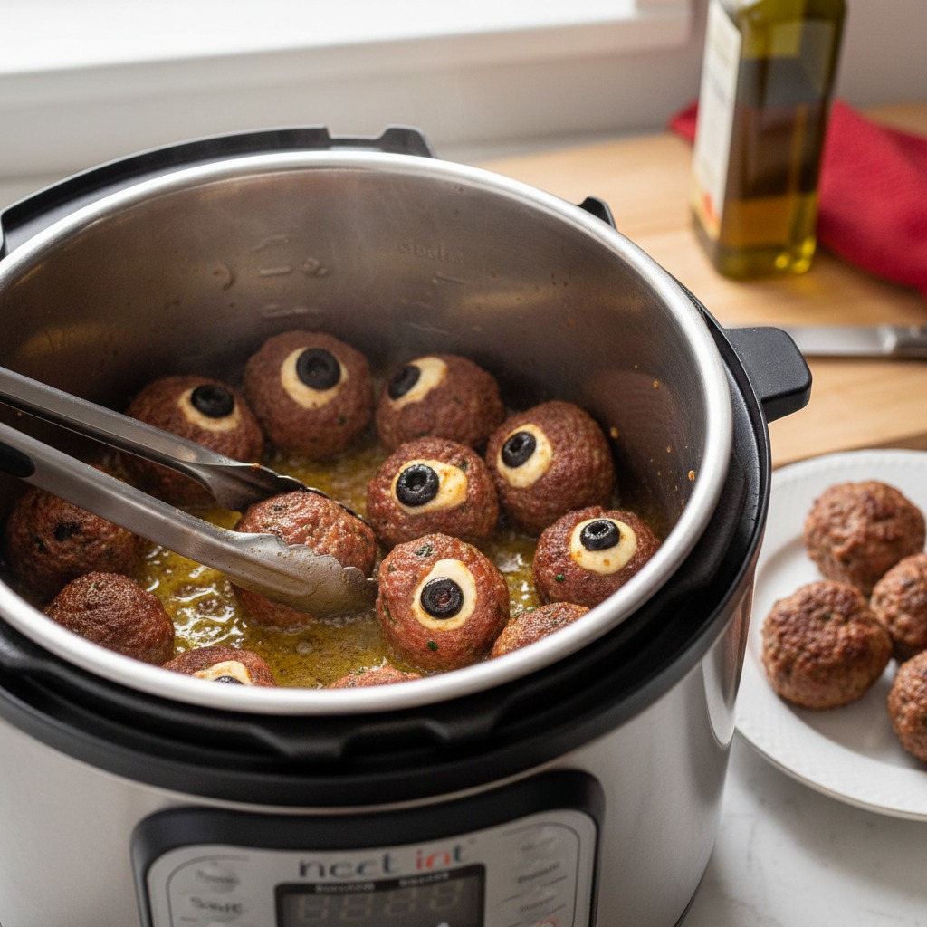 Sear meatballs in the Instant Pot