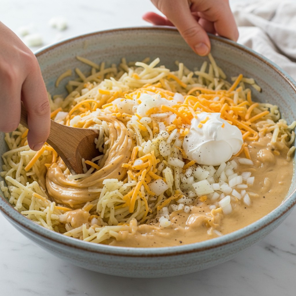 Combine the creamy potato filling