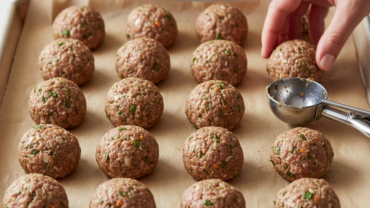 Form meatballs
