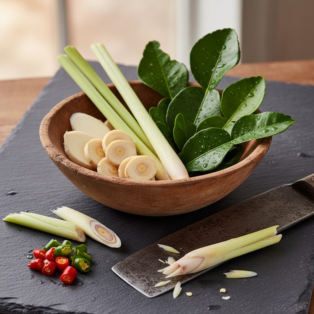 Prepare and bruise the aromatics