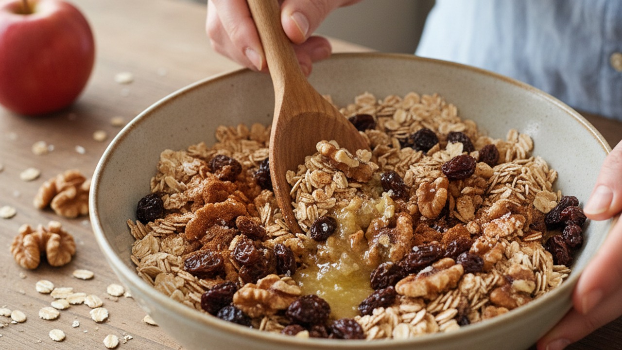 Make the oat-and-nut filling